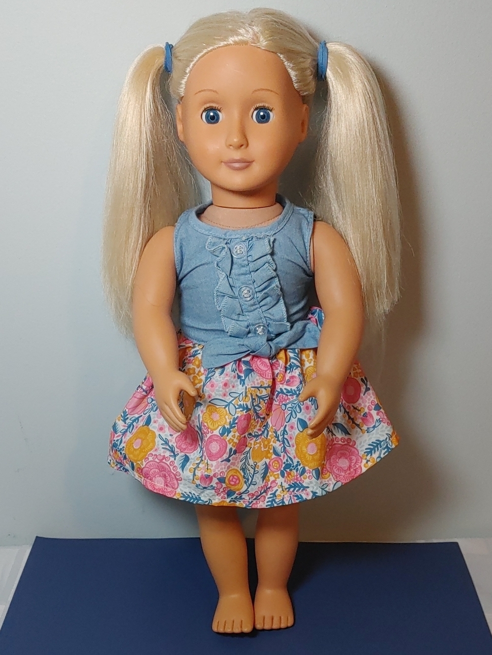 Battat Our Generation Girl Doll With Long Blond Hair, Blue Eyes, Dress, 18"